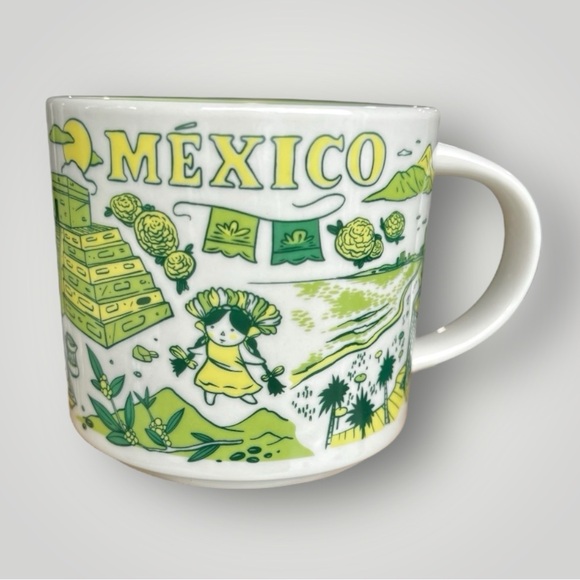 Hola! MEXICO Starbucks Green Collectible Souvenir 14oz Coffee Mug Cup New - Picture 7 of 12